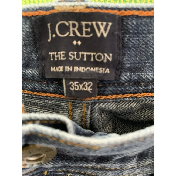 J. Crew The Sutton‎ Jeans Mens 35x32 Blue Denim 100% Cotton Straight Clas… - Picture 6 of 6